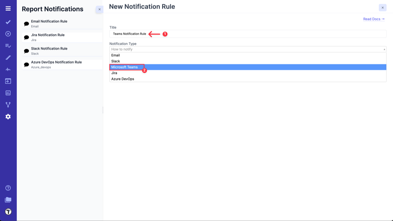 Testomat.io - Notification Teams